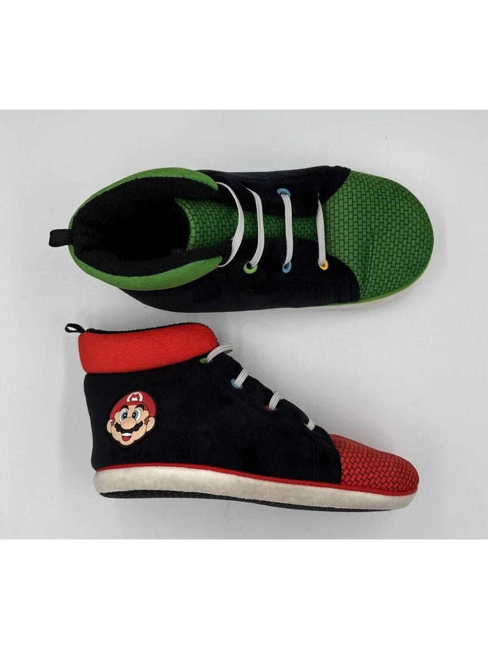 Ground Up Nintendo Super Mario Luigi Slippers Youth 4/5